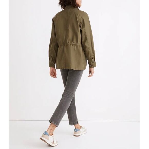MADEWELL Northover Utility Jacket Womens Large Desert Olive Green Army Surplus - Picture 3 of 16